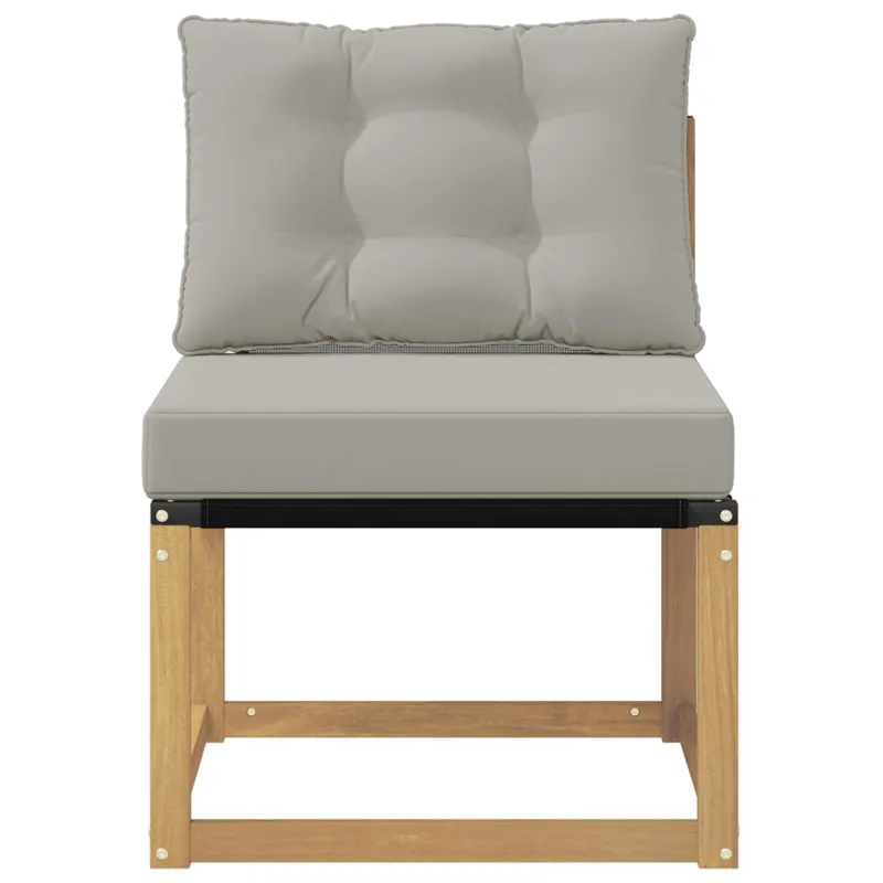 Lauko Vidurinis Sofa Kietas akacijos medis ir tekstilenas Balta