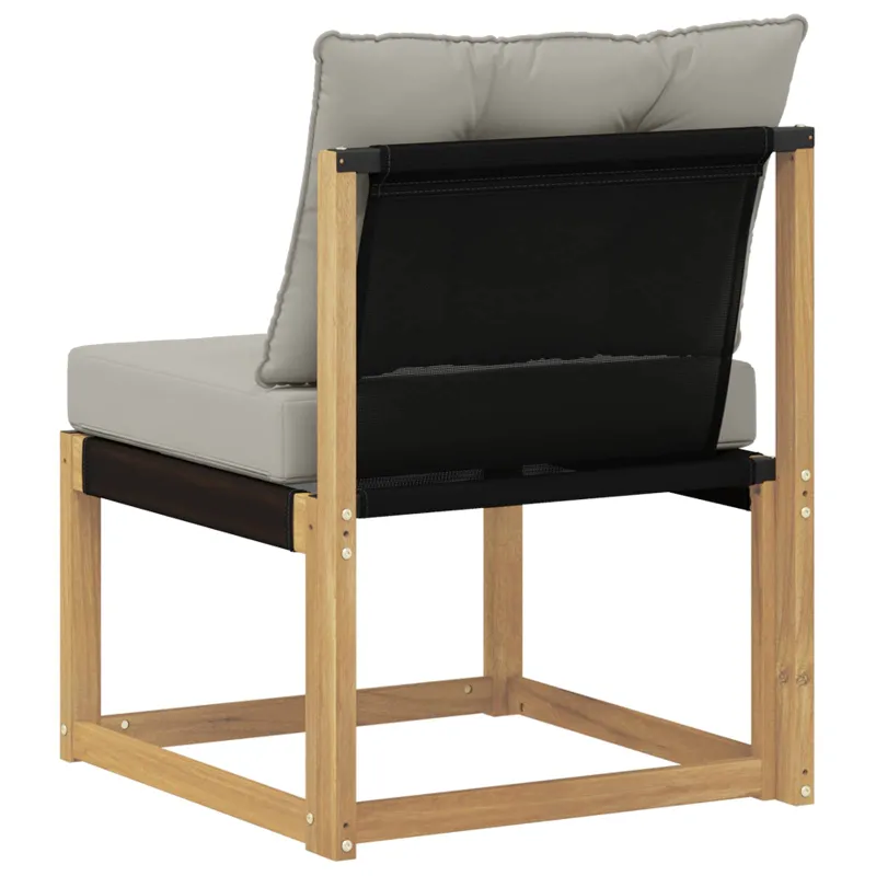 Lauko Vidurinis Sofa Kietas akacijos medis ir tekstilenas Balta