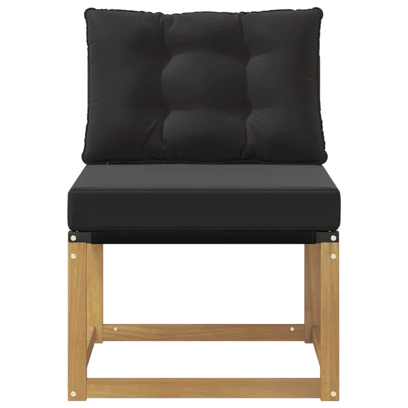 Lauko Vidurinis Sofa Kietas akacijos medis ir tekstilenas Balta