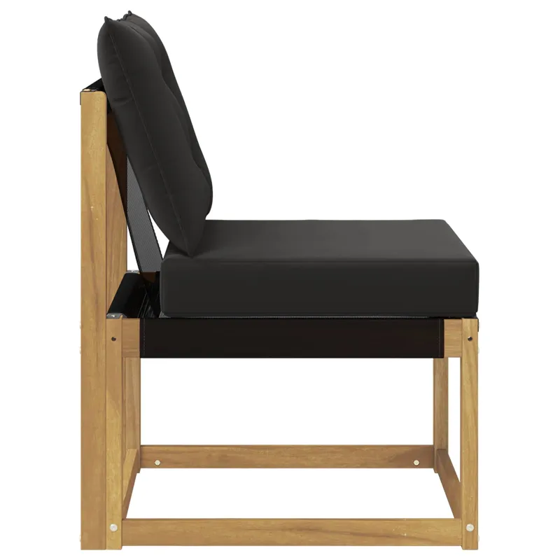 Lauko Vidurinis Sofa Kietas akacijos medis ir tekstilenas Balta