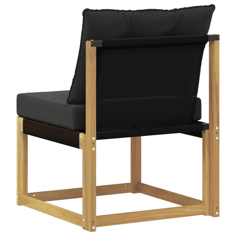 Lauko Vidurinis Sofa Kietas akacijos medis ir tekstilenas Balta