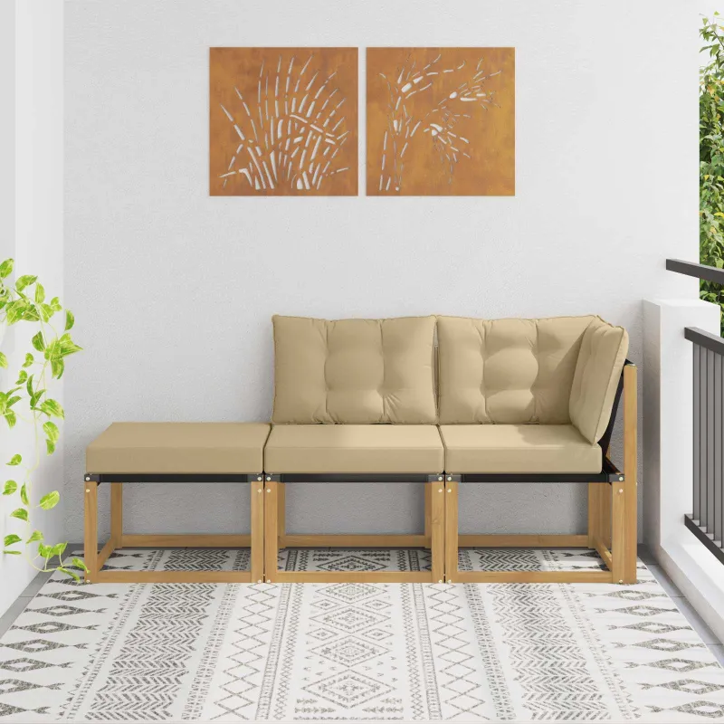 Sekcija sofa vienetai su pagalve 3 Vienetas Balta