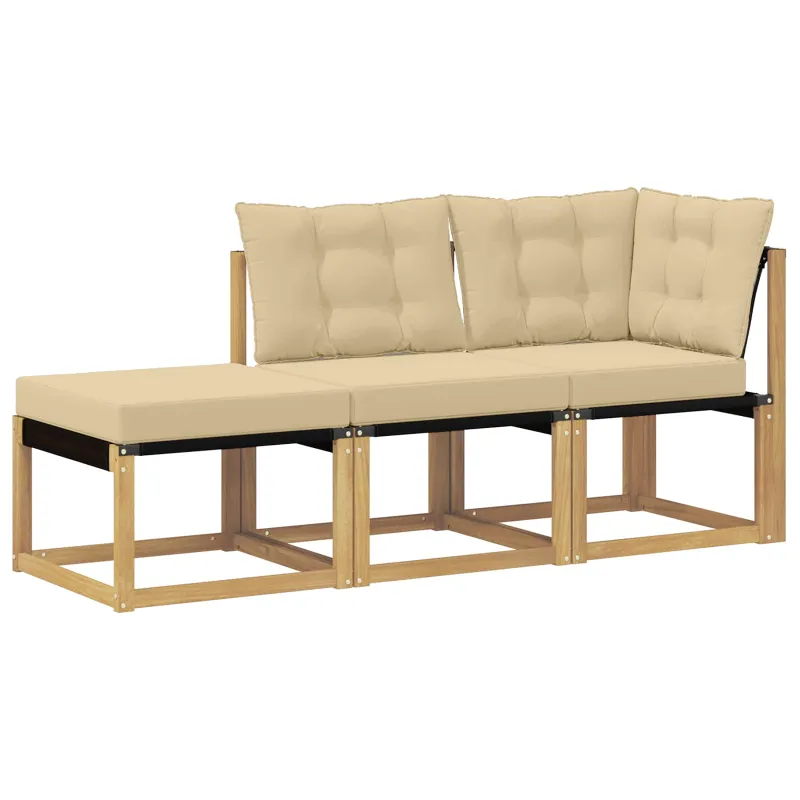 Sekcija sofa vienetai su pagalve 3 Vienetas Balta