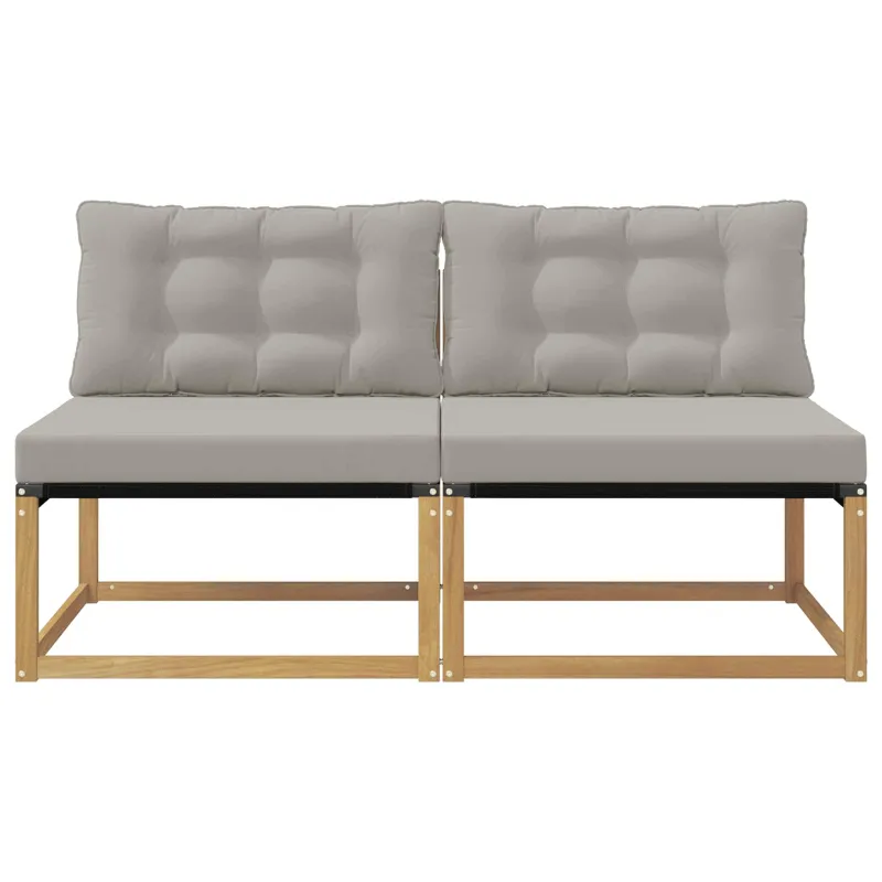 Lauko Vidurinis Sofa Kietasis akacijos medis ir Textilene Balta