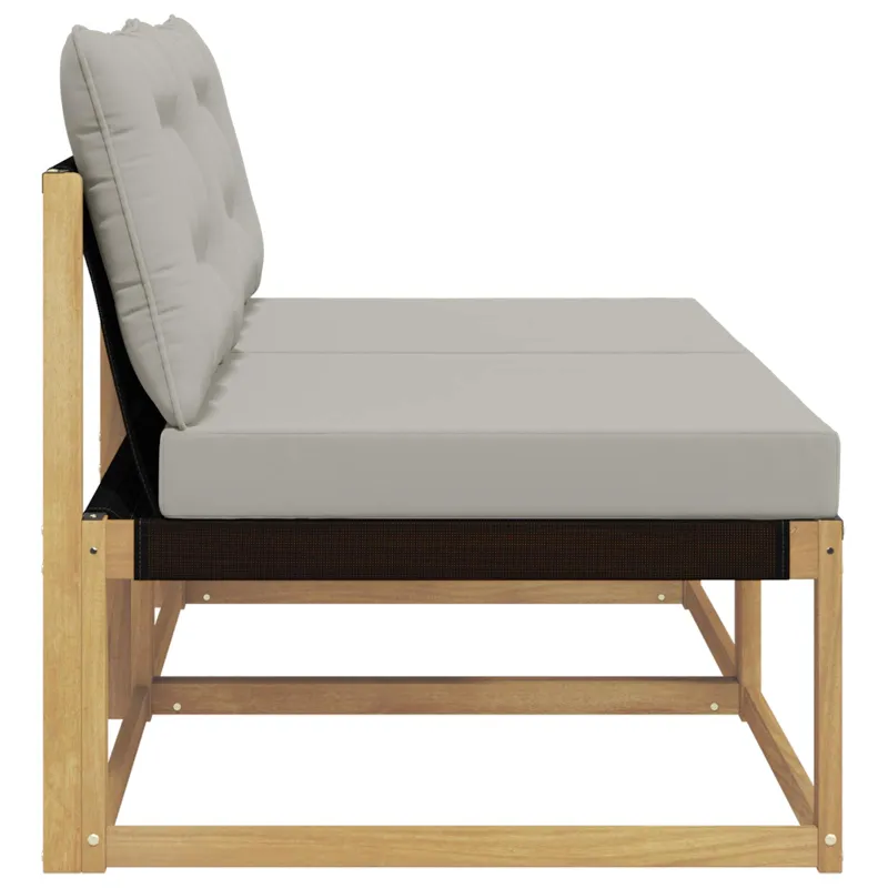 Lauko Vidurinis Sofa Kietasis akacijos medis ir Textilene Balta