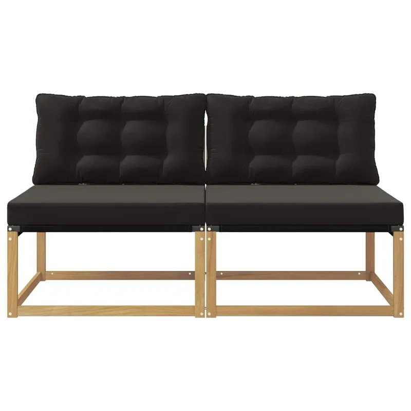 Lauko Vidurinis Sofa Kietasis akacijos medis ir Textilene Balta