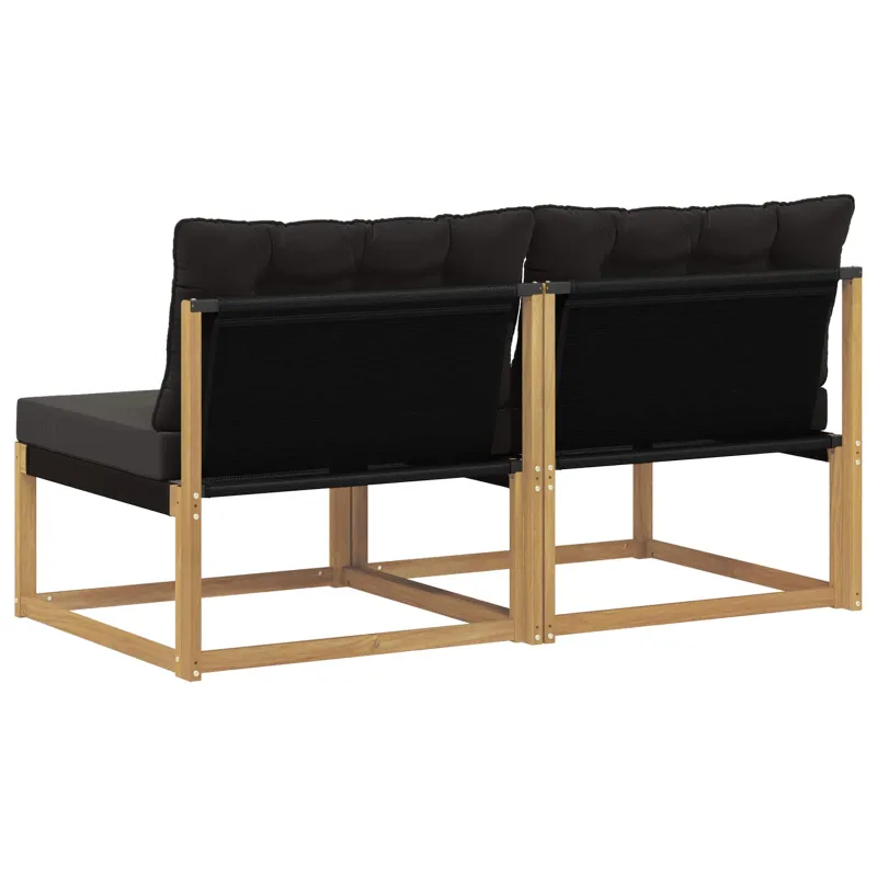 Lauko Vidurinis Sofa Kietasis akacijos medis ir Textilene Balta
