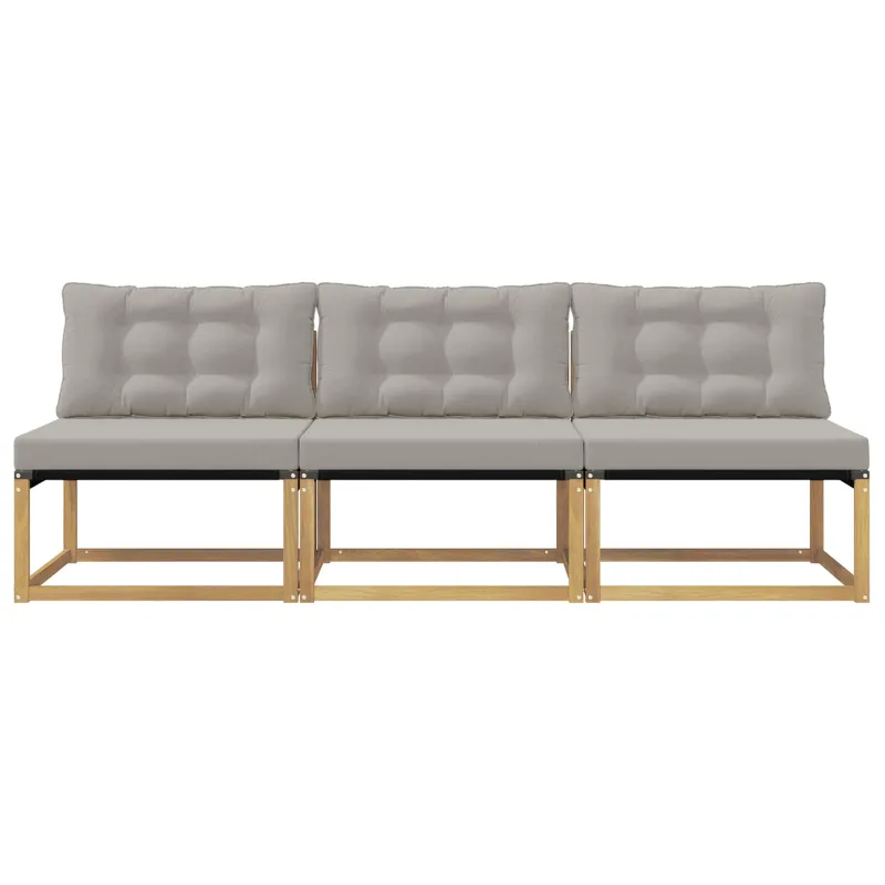 Lauko Vidurinis Sofa Kietasis akacijos medis ir Textilene Balta