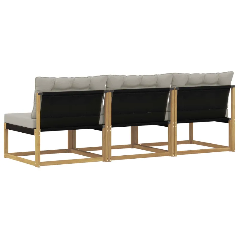 Lauko Vidurinis Sofa Kietasis akacijos medis ir Textilene Balta