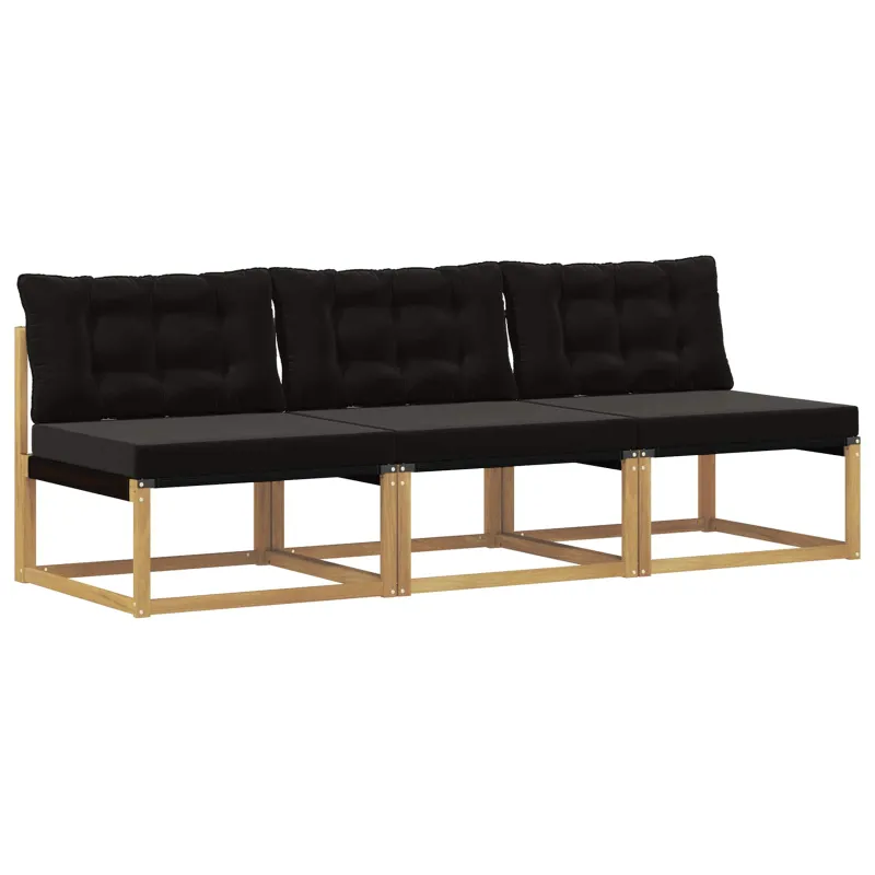 Lauko Vidurinis Sofa Kietasis akacijos medis ir Textilene Balta