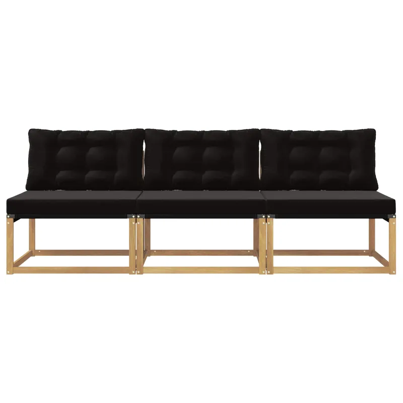 Lauko Vidurinis Sofa Kietasis akacijos medis ir Textilene Balta
