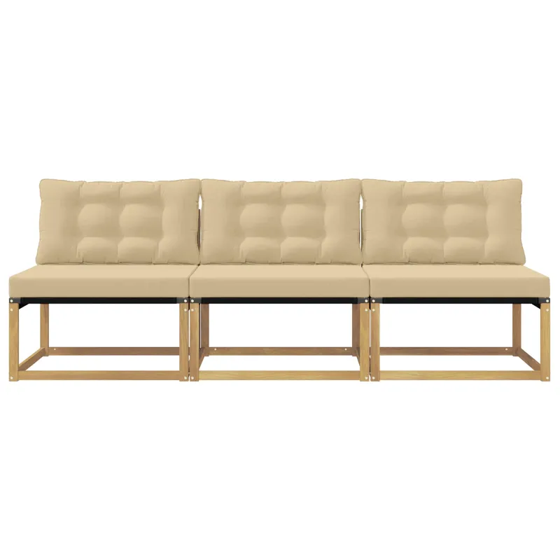 Lauko Vidurinis Sofa Kietasis akacijos medis ir Textilene Balta
