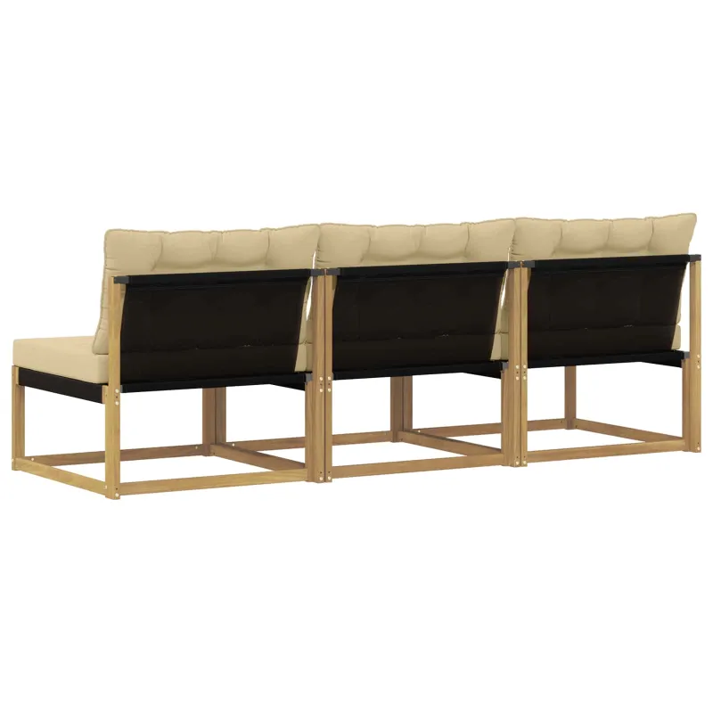 Lauko Vidurinis Sofa Kietasis akacijos medis ir Textilene Balta