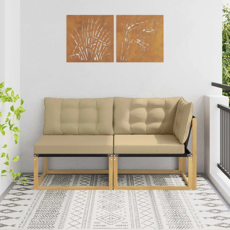 Sekcija sofa vienetai su pagalve Balta 162,5 x 83 x 73 cm