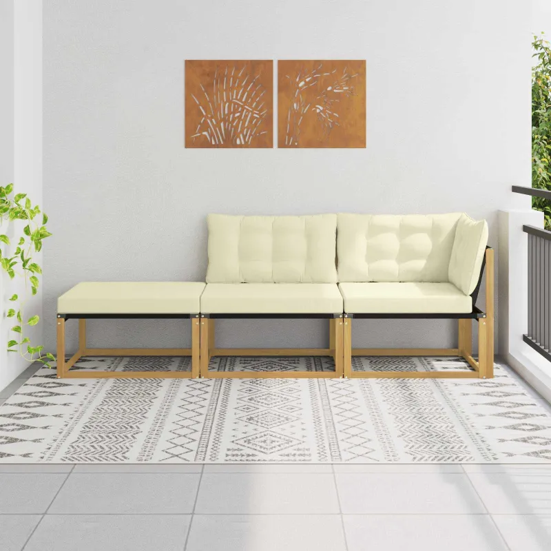 Sekcija sofa vienetai su pagalve Balta 241,5 x 83 x 73 cm