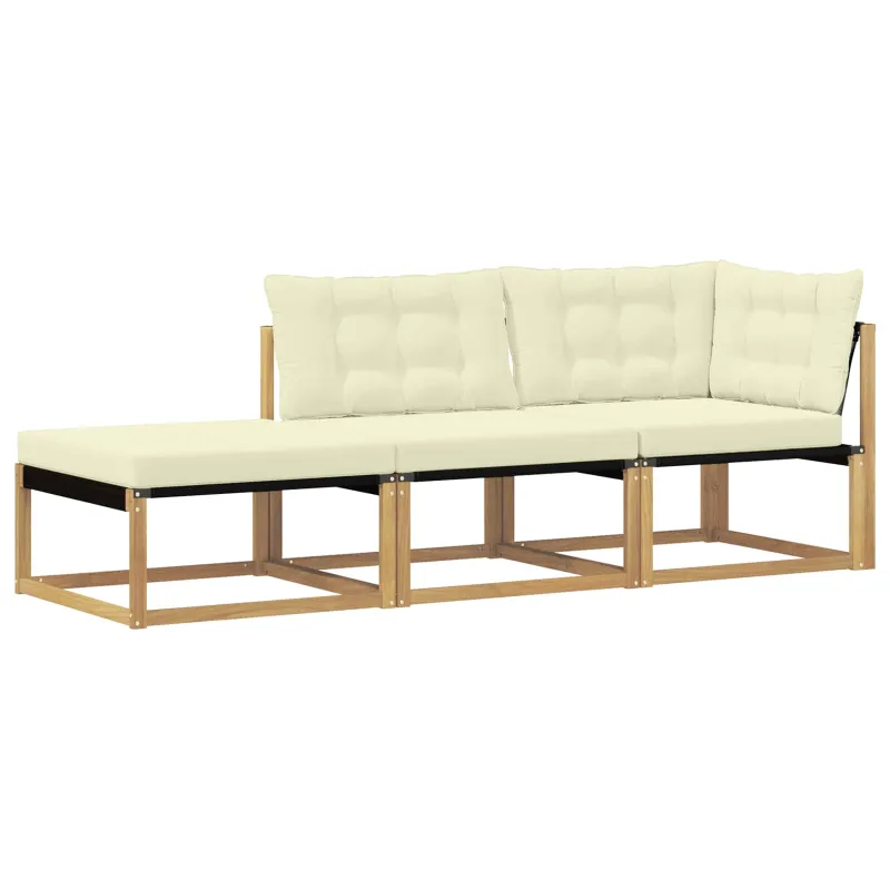Sekcija sofa vienetai su pagalve Balta 241,5 x 83 x 73 cm