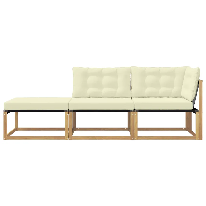 Sekcija sofa vienetai su pagalve Balta 241,5 x 83 x 73 cm