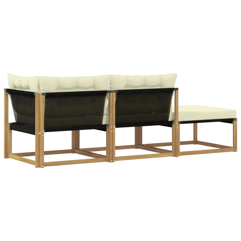 Sekcija sofa vienetai su pagalve Balta 241,5 x 83 x 73 cm