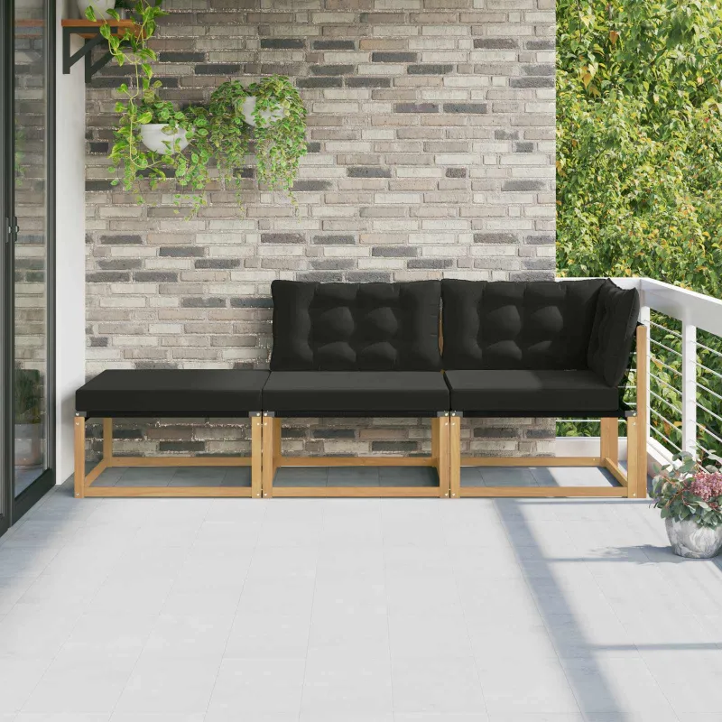 Sekcija sofa vienetai su pagalve Balta 241,5 x 83 x 73 cm