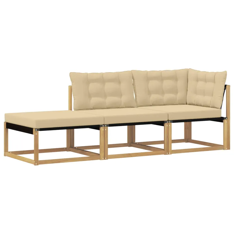 Sekcija sofa vienetai su pagalve Balta 241,5 x 83 x 73 cm