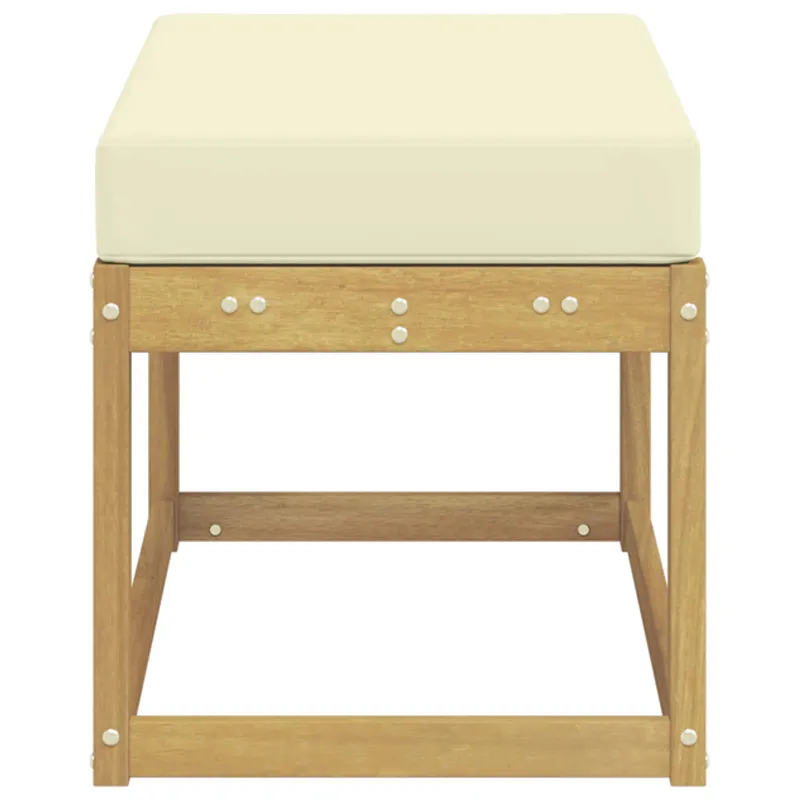 Lauko sėdynė suolelis su pagalve Balta 80 x 43 x 45 cm