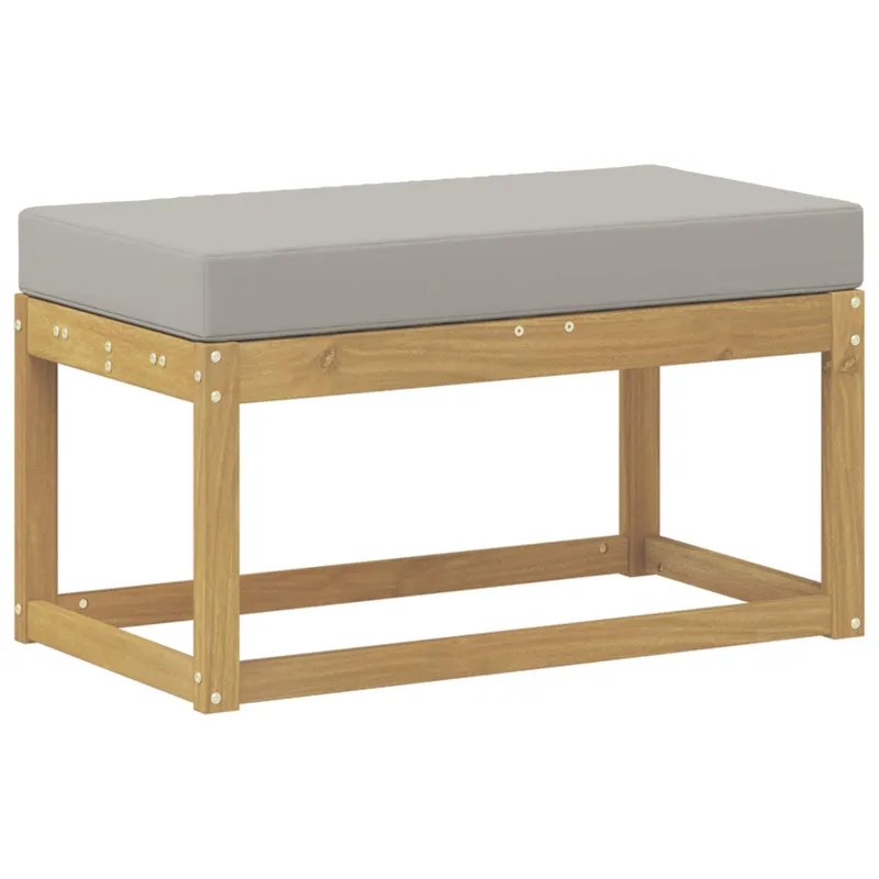 Lauko sėdynė suolelis su pagalve Balta 80 x 43 x 45 cm
