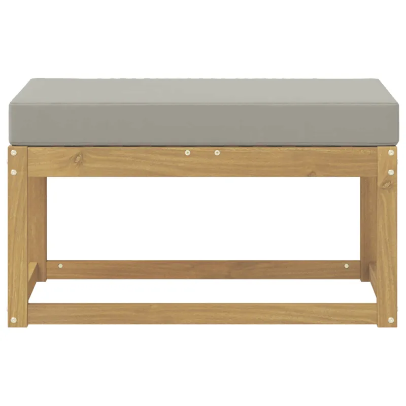 Lauko sėdynė suolelis su pagalve Balta 80 x 43 x 45 cm