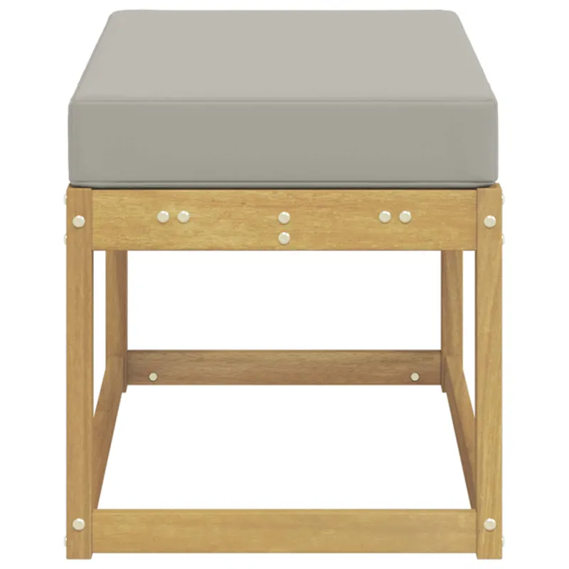 Lauko sėdynė suolelis su pagalve Balta 80 x 43 x 45 cm