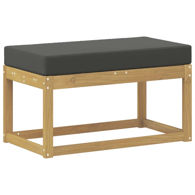 Lauko sėdynė suolelis su pagalve Balta 80 x 43 x 45 cm