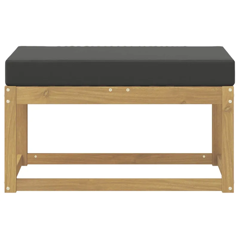 Lauko sėdynė suolelis su pagalve Balta 80 x 43 x 45 cm
