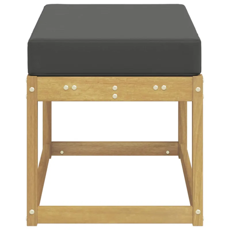 Lauko sėdynė suolelis su pagalve Balta 80 x 43 x 45 cm