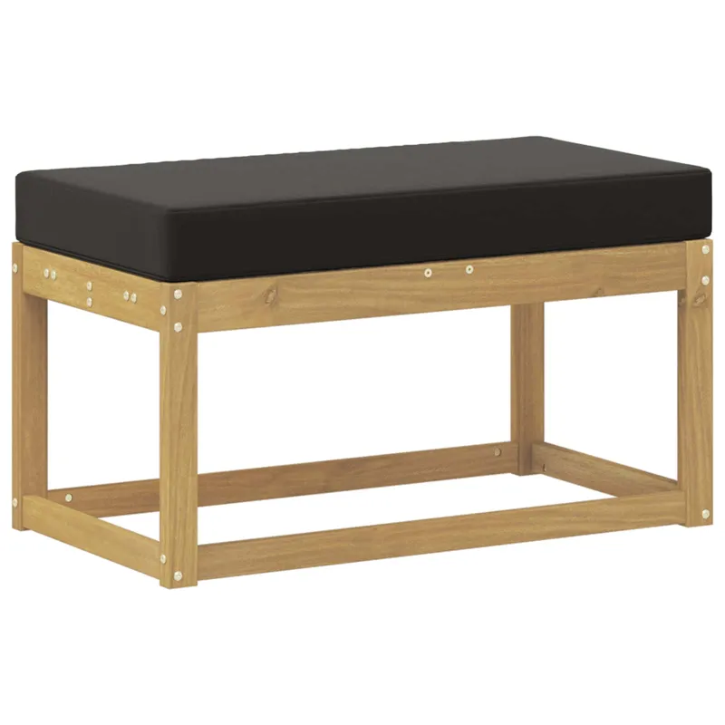 Lauko sėdynė suolelis su pagalve Balta 80 x 43 x 45 cm