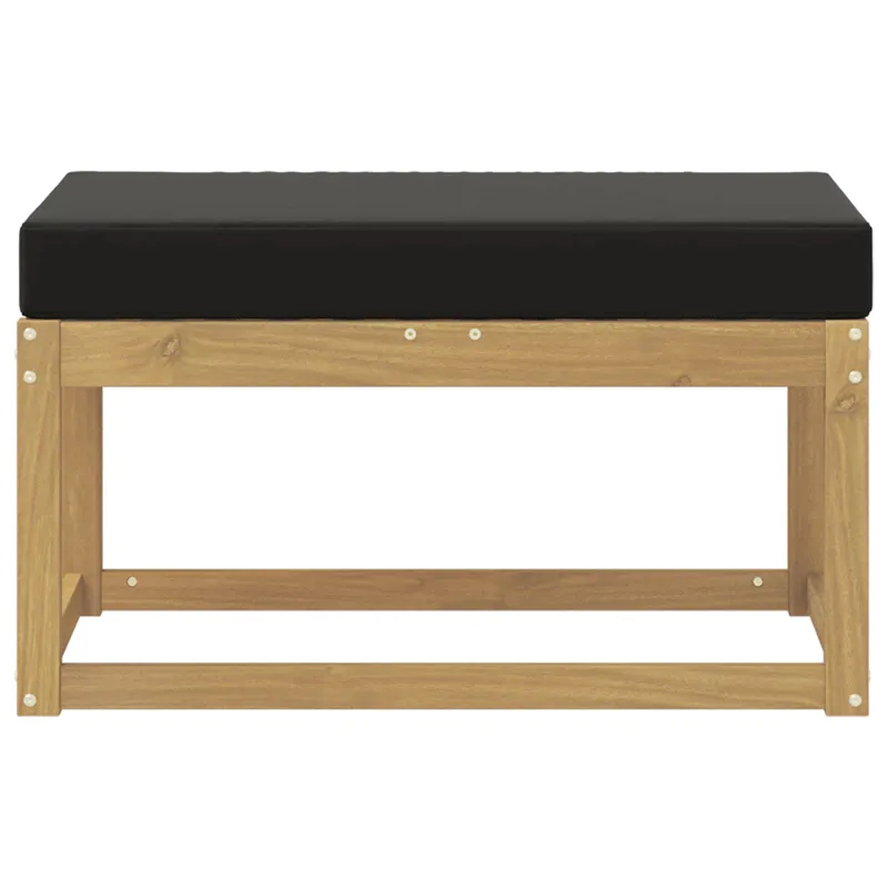 Lauko sėdynė suolelis su pagalve Balta 80 x 43 x 45 cm