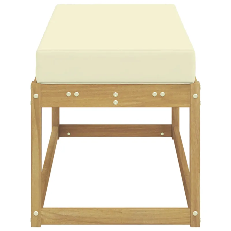 Lauko sėdynė suolelis su pagalve Balta 115 x 43 x 45 cm