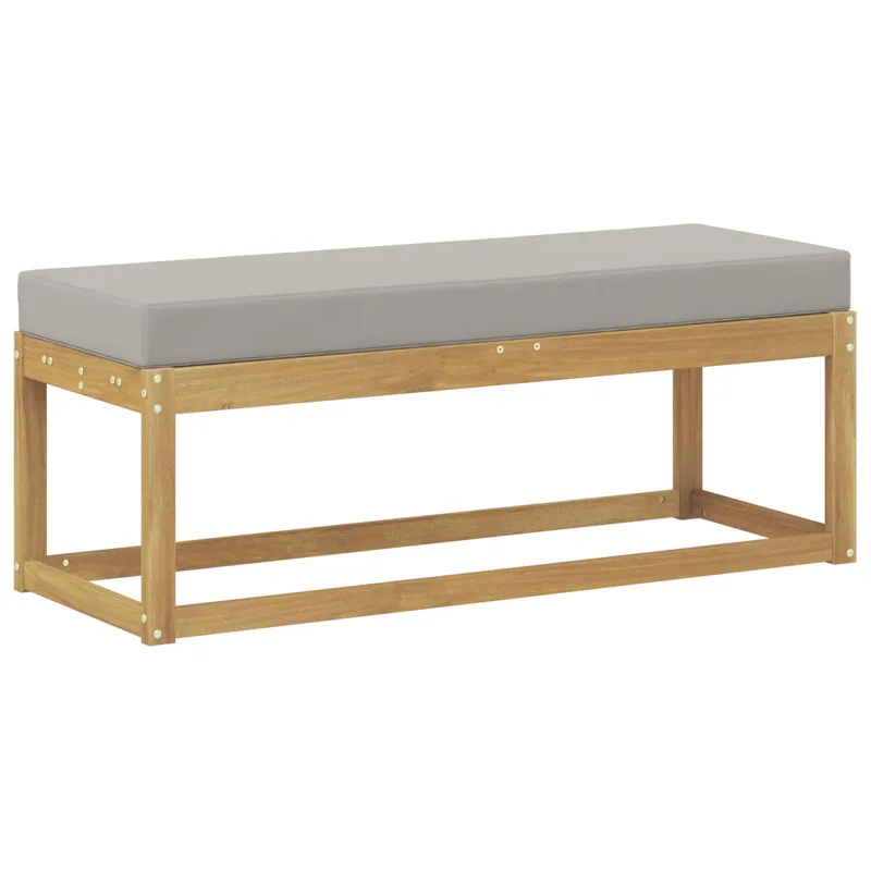 Lauko sėdynė suolelis su pagalve Balta 115 x 43 x 45 cm