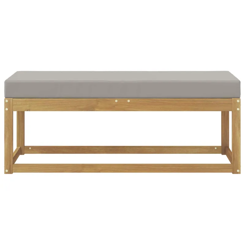 Lauko sėdynė suolelis su pagalve Balta 115 x 43 x 45 cm