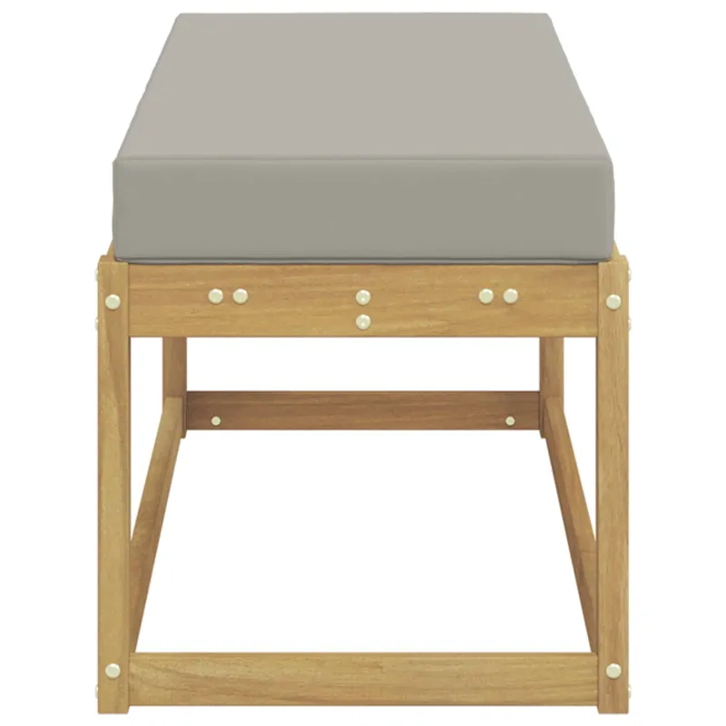 Lauko sėdynė suolelis su pagalve Balta 115 x 43 x 45 cm