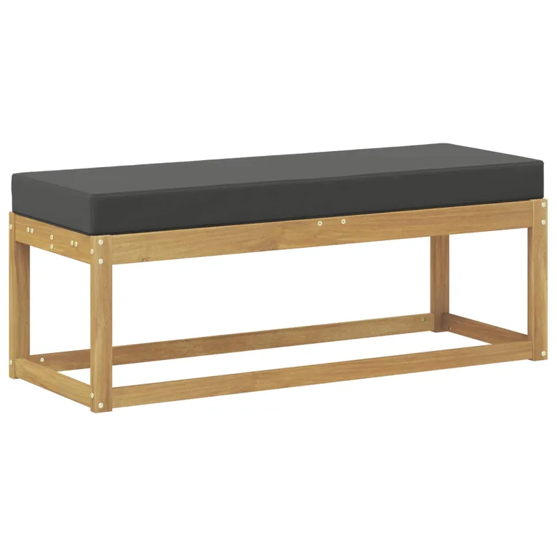 Lauko sėdynė suolelis su pagalve Balta 115 x 43 x 45 cm
