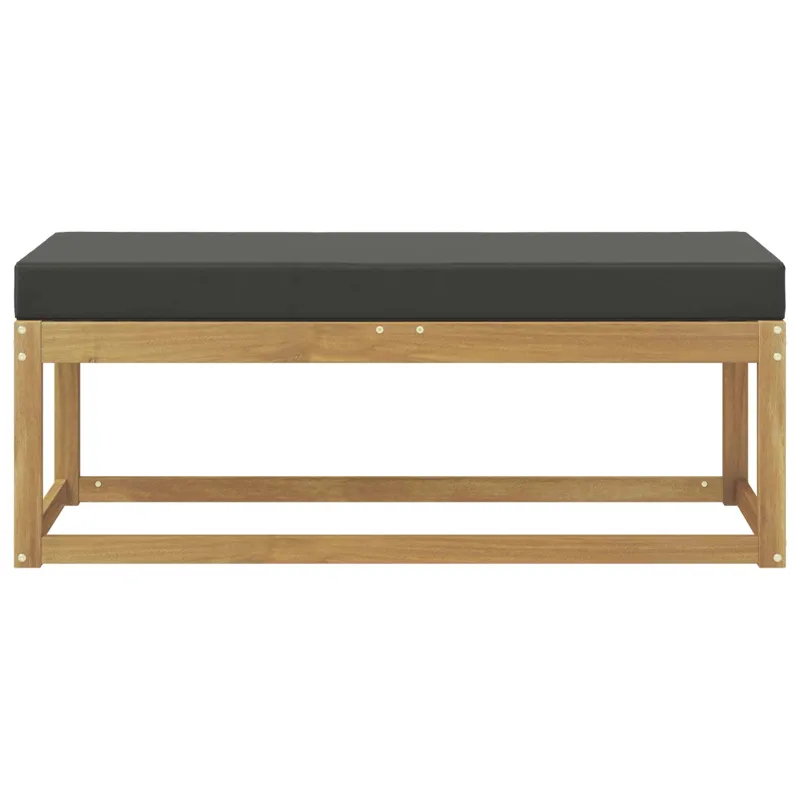 Lauko sėdynė suolelis su pagalve Balta 115 x 43 x 45 cm