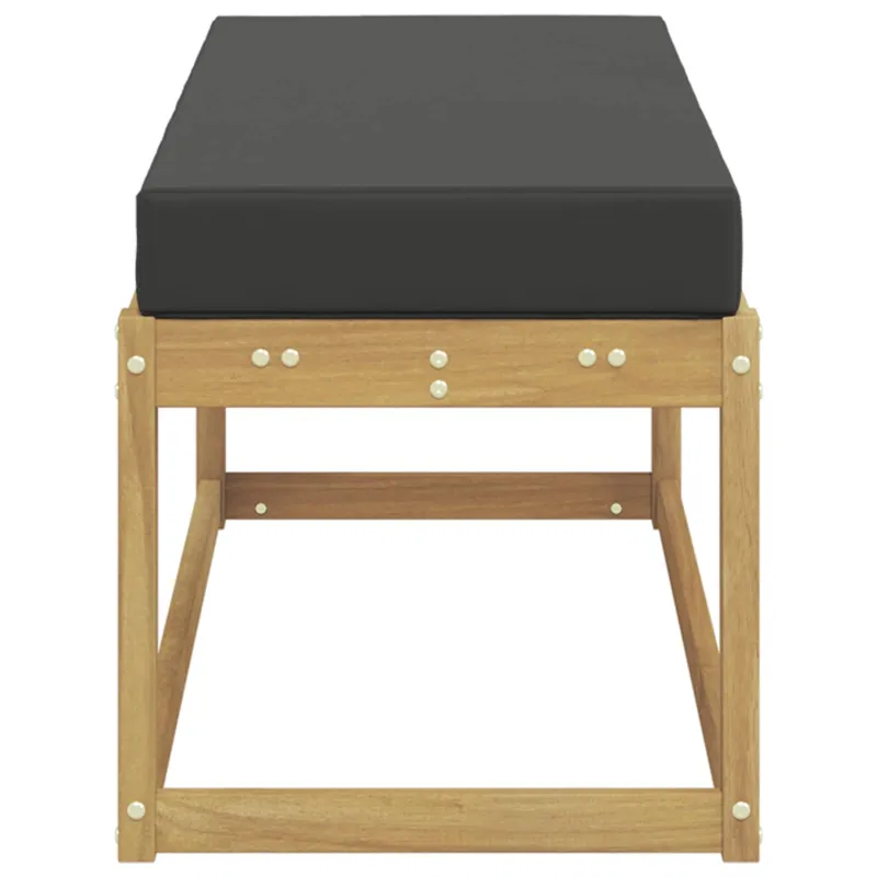 Lauko sėdynė suolelis su pagalve Balta 115 x 43 x 45 cm