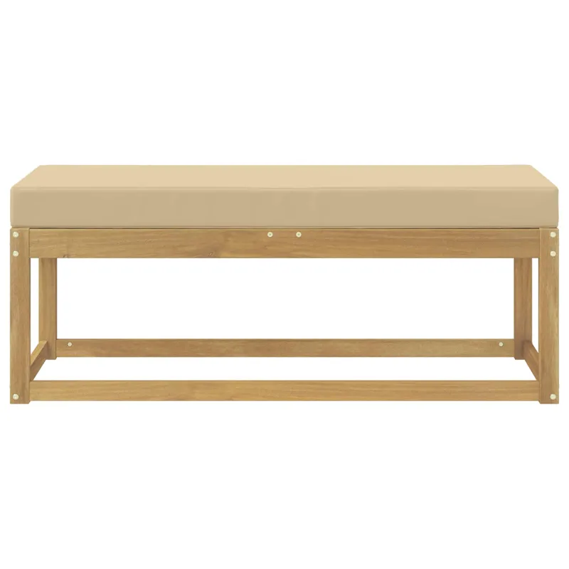 Lauko sėdynė suolelis su pagalve Balta 115 x 43 x 45 cm