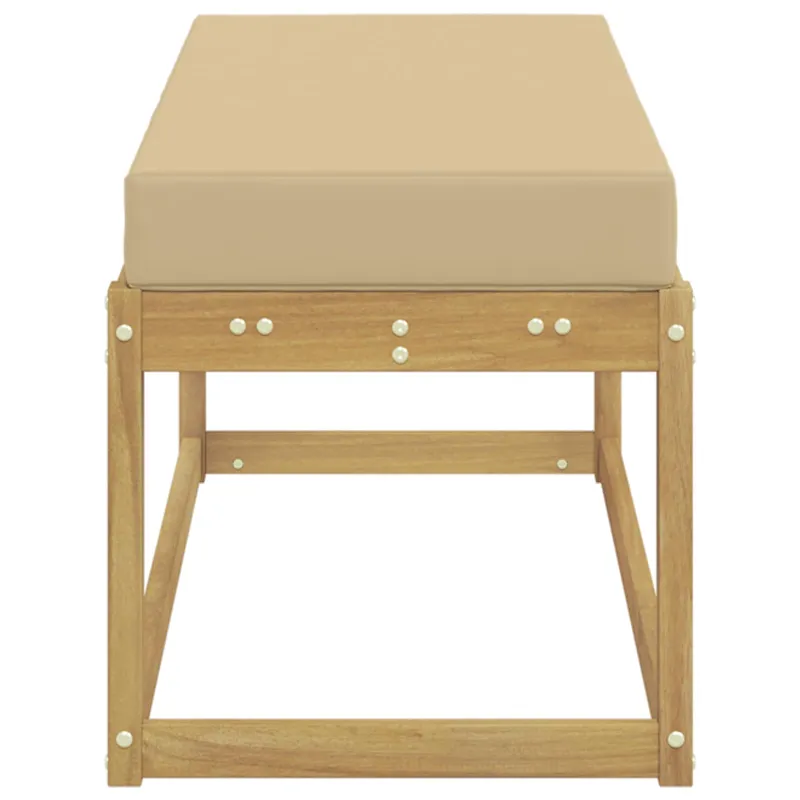 Lauko sėdynė suolelis su pagalve Balta 115 x 43 x 45 cm