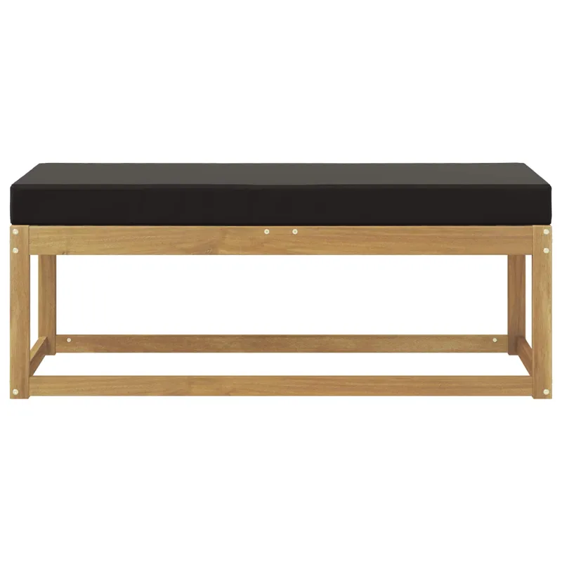 Lauko sėdynė suolelis su pagalve Balta 115 x 43 x 45 cm