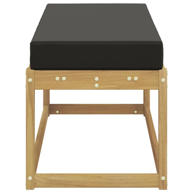 Lauko sėdynė suolelis su pagalve Balta 115 x 43 x 45 cm
