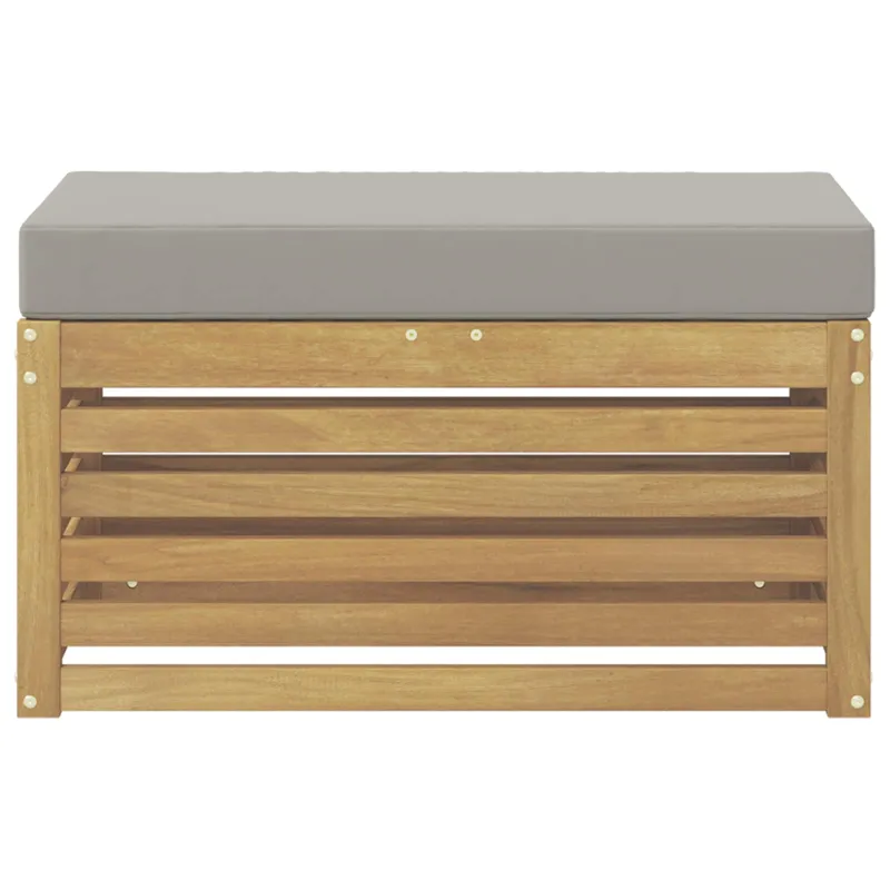 Lauko sėdynė suolelis su pagalve Balta 80 x 43 x 45 cm