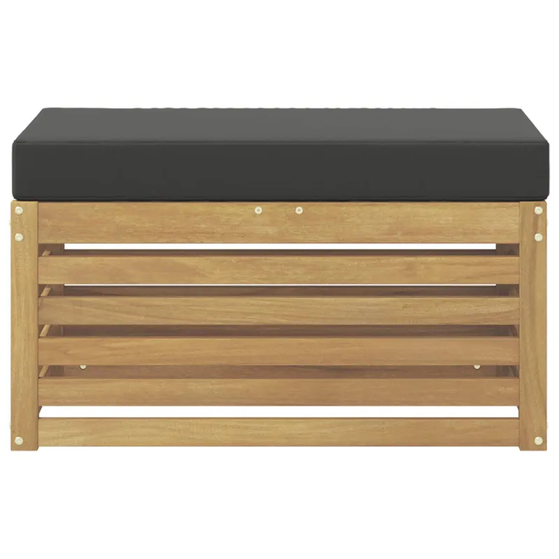 Lauko sėdynė suolelis su pagalve Balta 80 x 43 x 45 cm