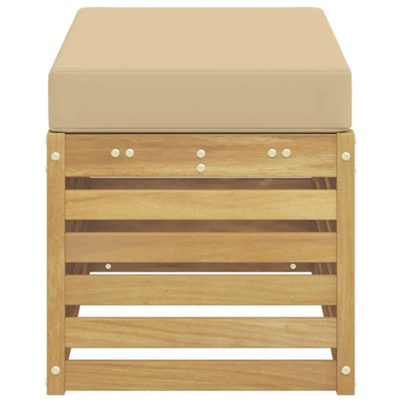 Lauko sėdynė suolelis su pagalve Balta 80 x 43 x 45 cm