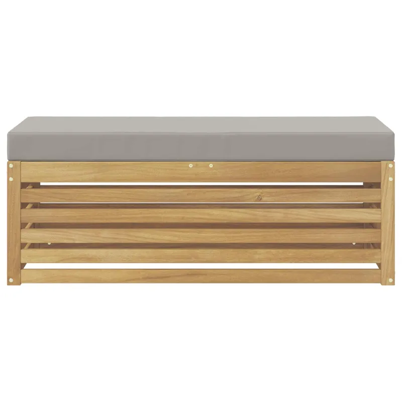Lauko sėdynė suolelis su pagalve Balta 115 x 43 x 45 cm