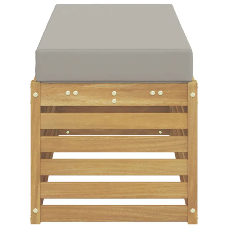 Lauko sėdynė suolelis su pagalve Balta 115 x 43 x 45 cm