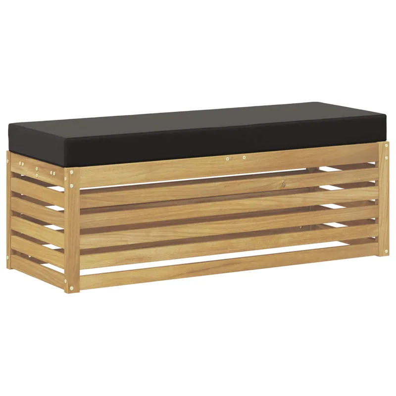 Lauko sėdynė suolelis su pagalve Balta 115 x 43 x 45 cm